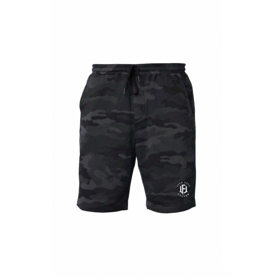 MEN'S FLEECE SHORTS - BLACK CAMO