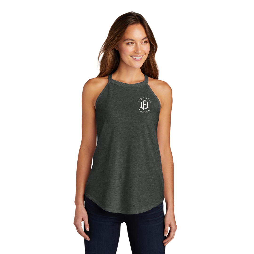 WOMEN'S TRI-ROCKER TANK - BLACK FROST