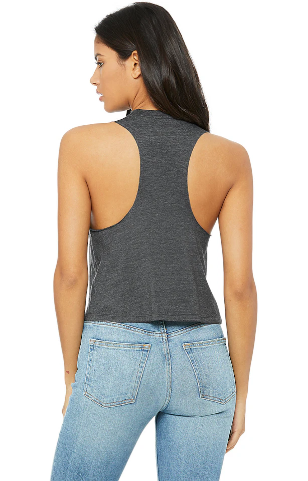 CROPPED RACERBACK TANK - GREY