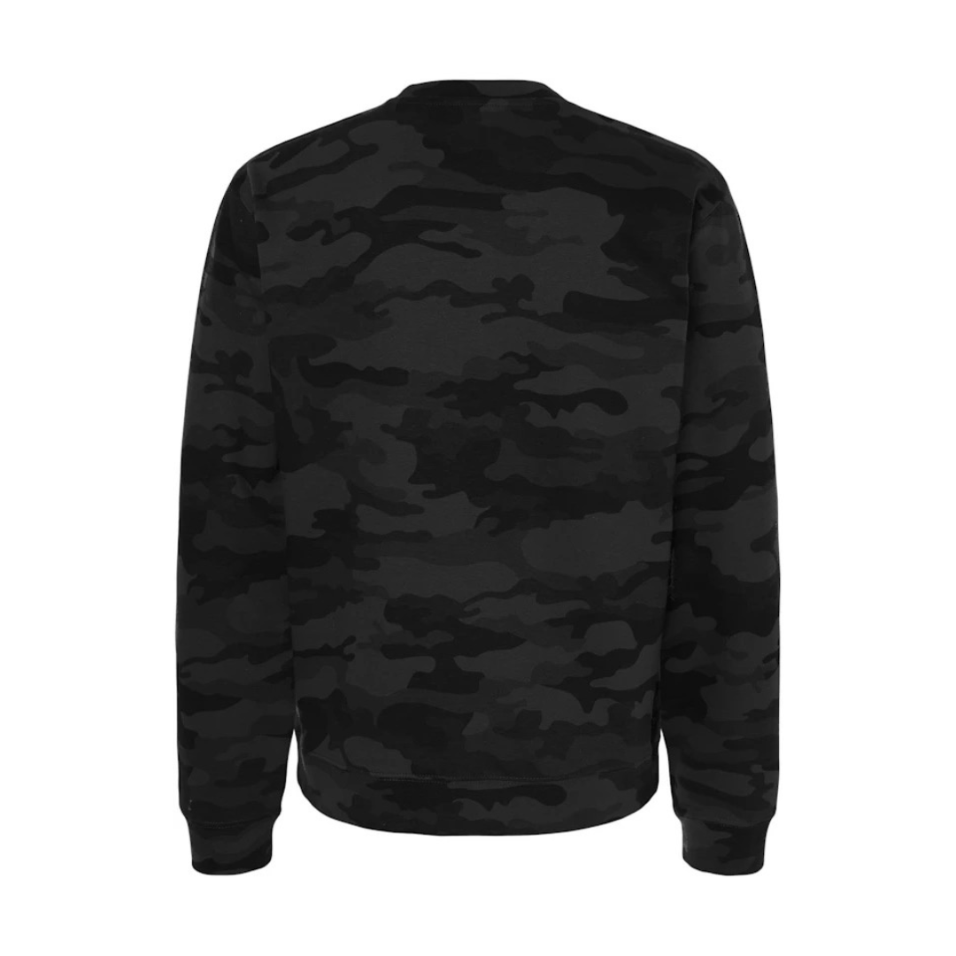 UNISEX BLACK CAMO SWEATSHIRT