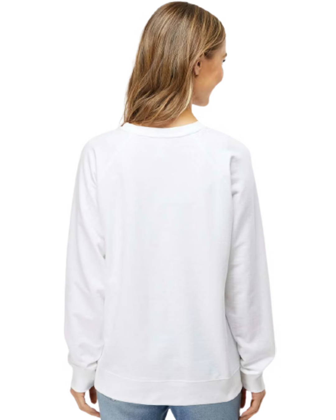 WOMEN'S LOOPBACK CREWNECK - WHITE