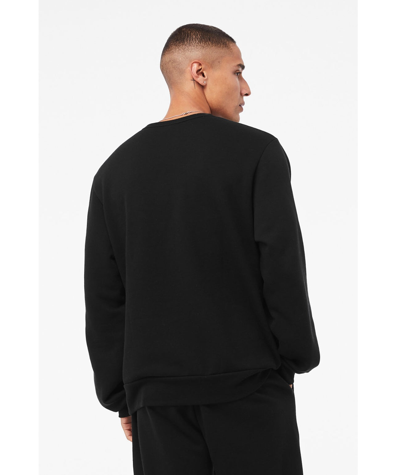 MEN'S FLEECE SWEATSHIRT - BLACK