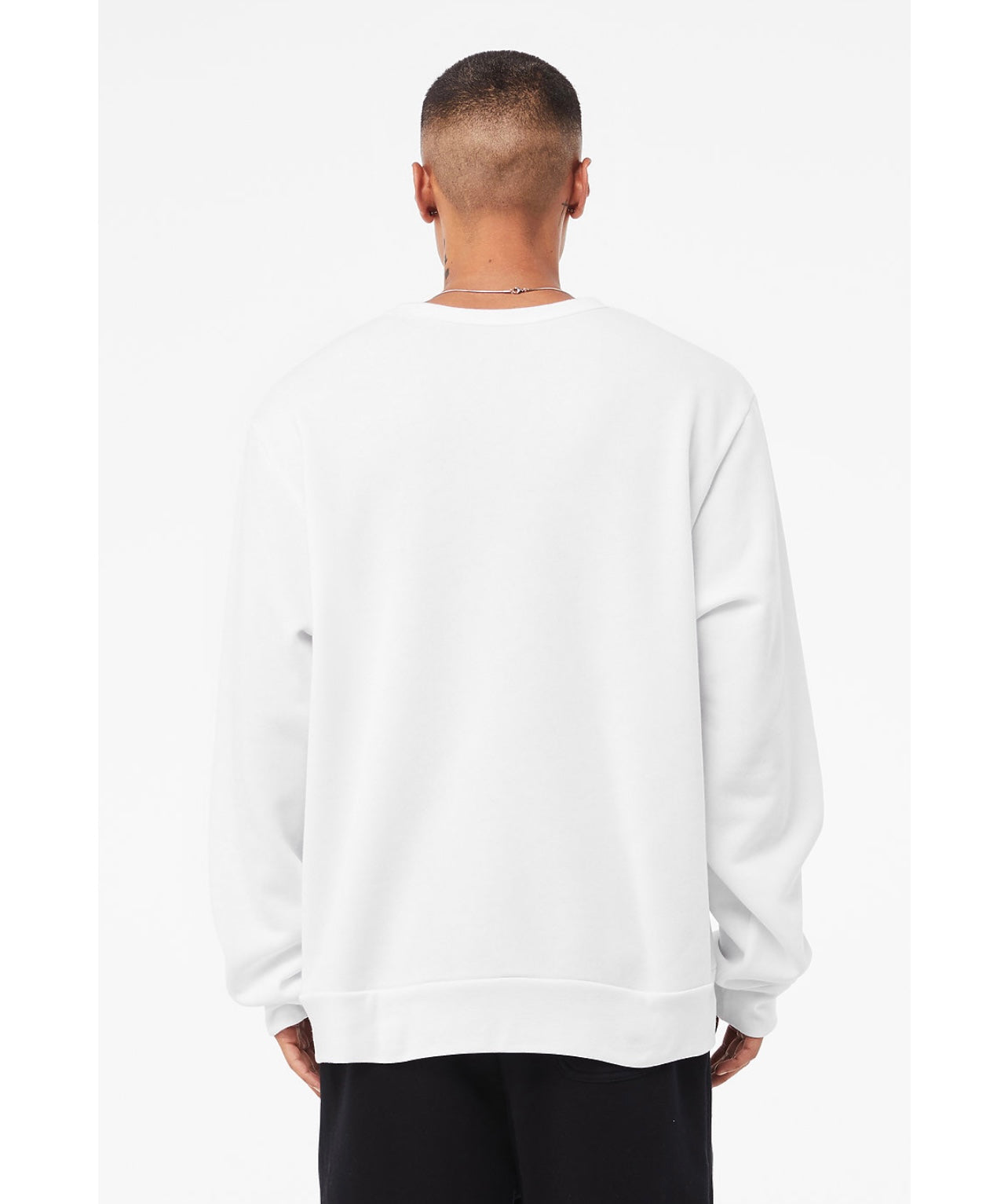 MEN'S FLEECE SWEATSHIRT - WHITE