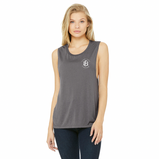 WOMEN'S FLOWY MUSCLE TANK - STORM