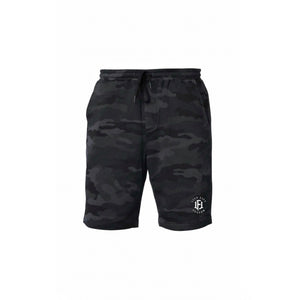 MEN'S FLEECE SHORTS - BLACK CAMO