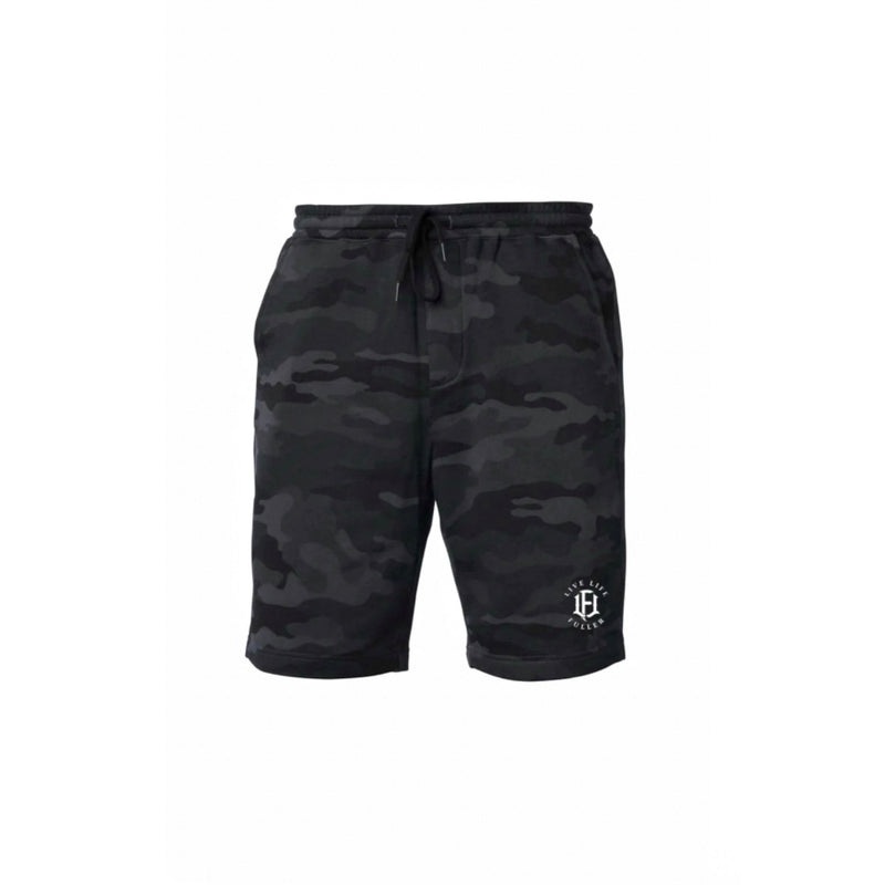 MEN'S FLEECE SHORTS - BLACK CAMO