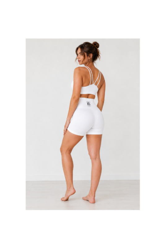 WOMEN'S BIKER SHORTS - WHITE