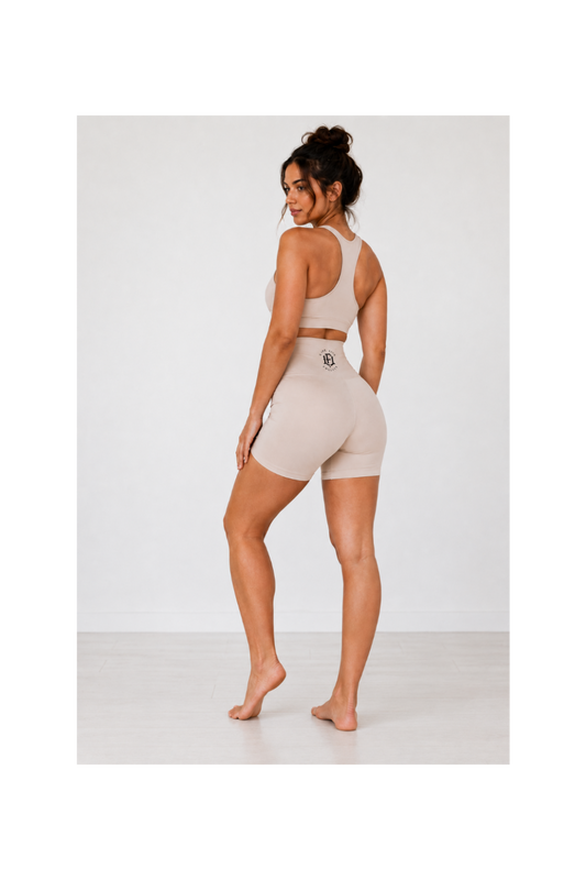 WOMEN'S BIKER SHORTS - TAN