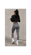 WOMEN'S HIGH WAISTED LEGGINGS - GREY