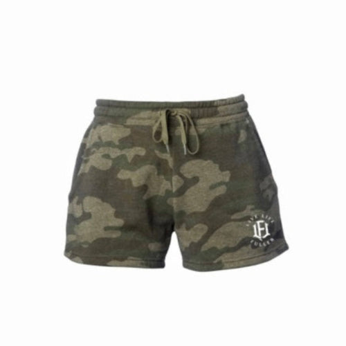 WOMEN'S FLEECE SHORTS - CAMO