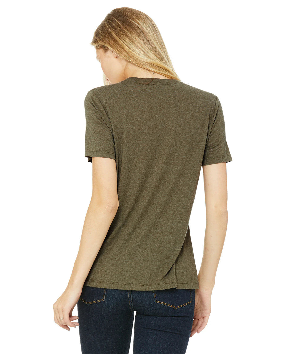 WOMEN'S TRI-BLEND TEE - MILITARY GREEN
