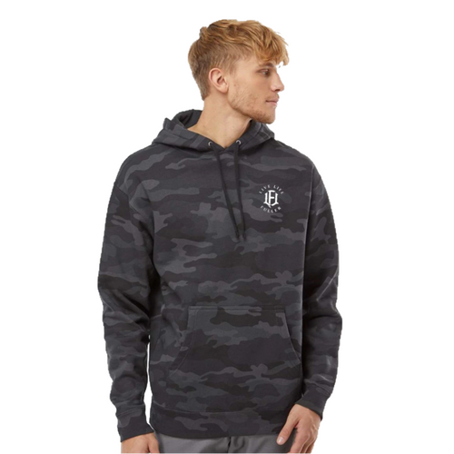 UNISEX BLACK CAMO HOODIE