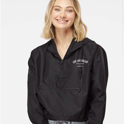 CROPPED WINDBREAKER - BLACK