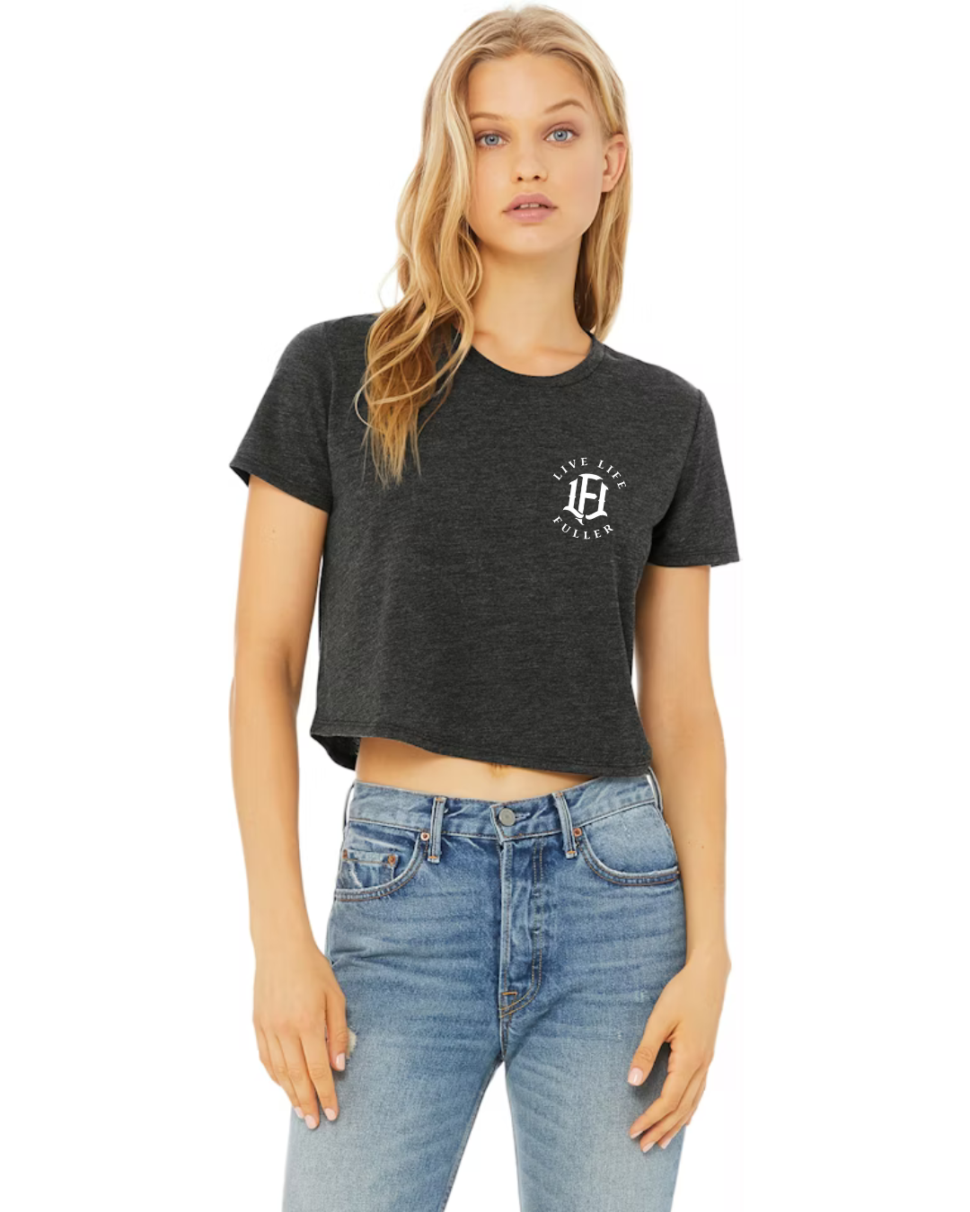 WOMEN'S CROPPED TOP - HEATHER DARK