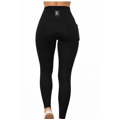 WOMEN'S HIGH WAISTED LEGGINGS - BLACK