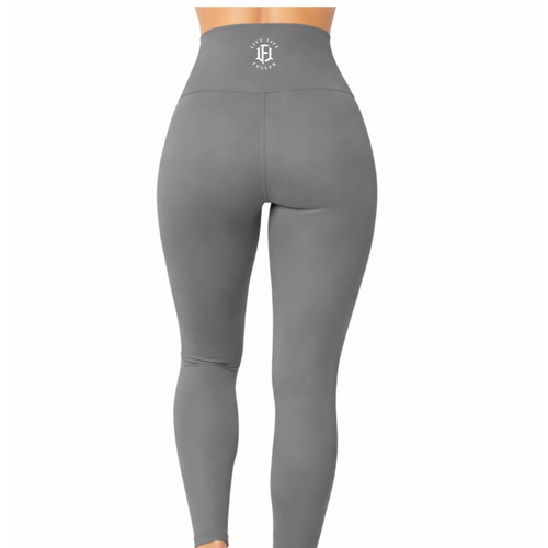 WOMEN'S HIGH WAISTED LEGGINGS - GREY