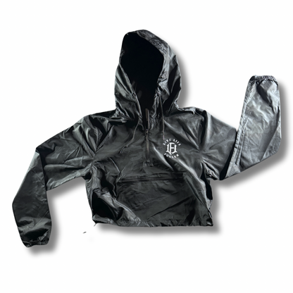 CROPPED BLACK CAMO WINDBREAKER