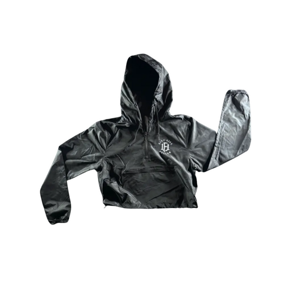 CROPPED BLACK CAMO WINDBREAKER