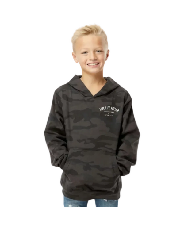 KIDS HOODIE - BLACK CAMO