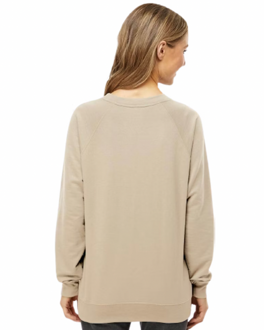 WOMEN'S LOOPBACK CREWNECK - SAND