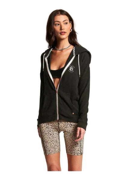 ZIP-UP HOODIE - BLACK