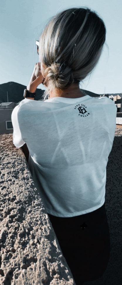 WOMEN'S CROPPED TOP - WHITE