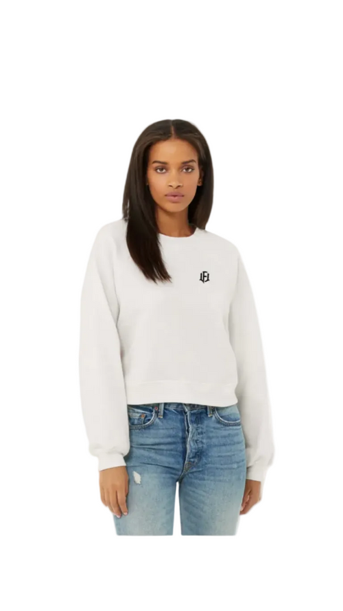 WOMEN'S FLEECE PULLOVER - WHITE