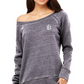 WOMEN'S WIDE-NECK SWEATSHIRT - ACID GREY