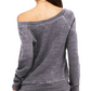 WOMEN'S WIDE-NECK SWEATSHIRT - ACID GREY